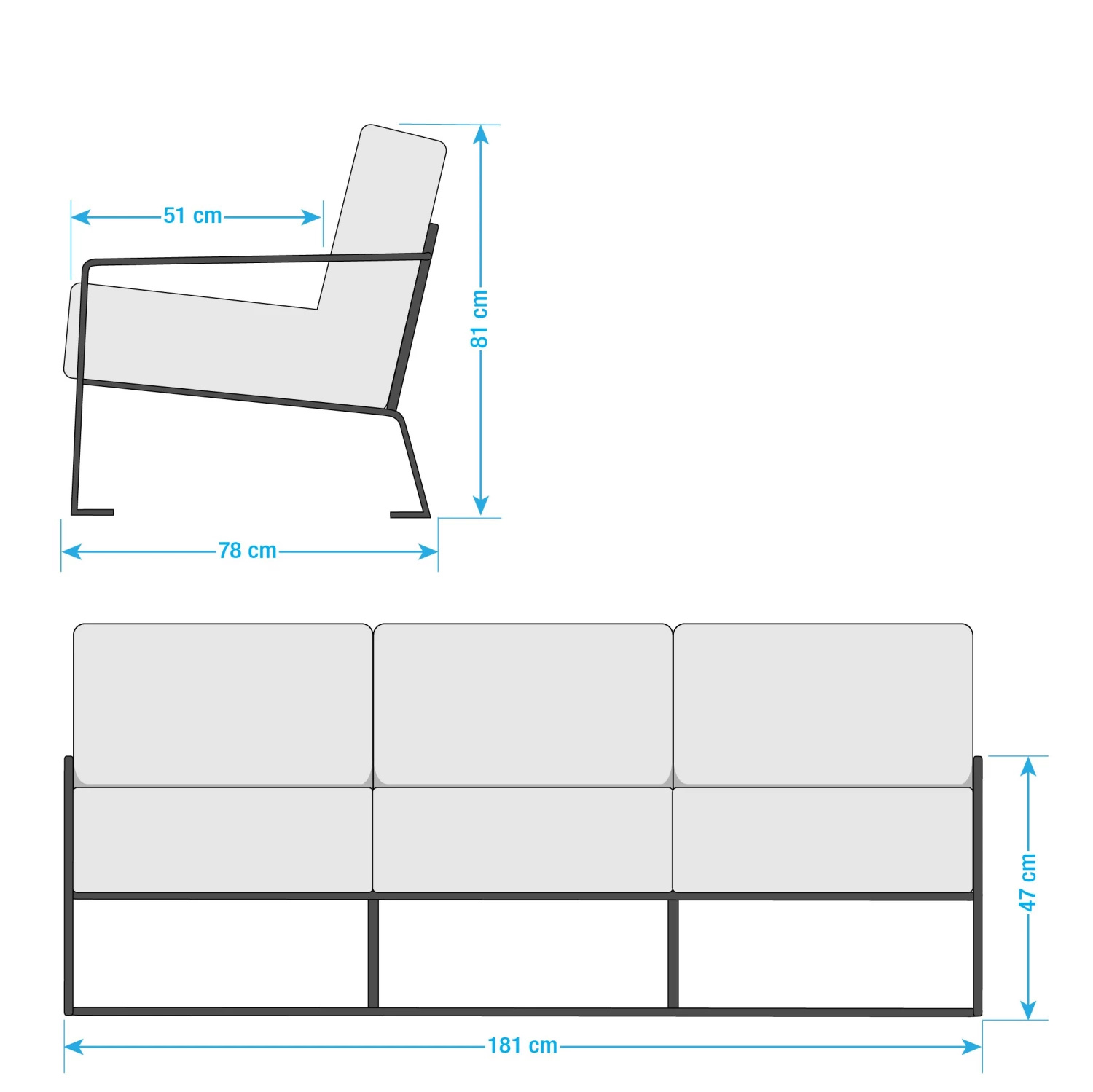 Ars manufacti Ensemble de salon Voda I (3-2-1) - Basalte – Image 14
