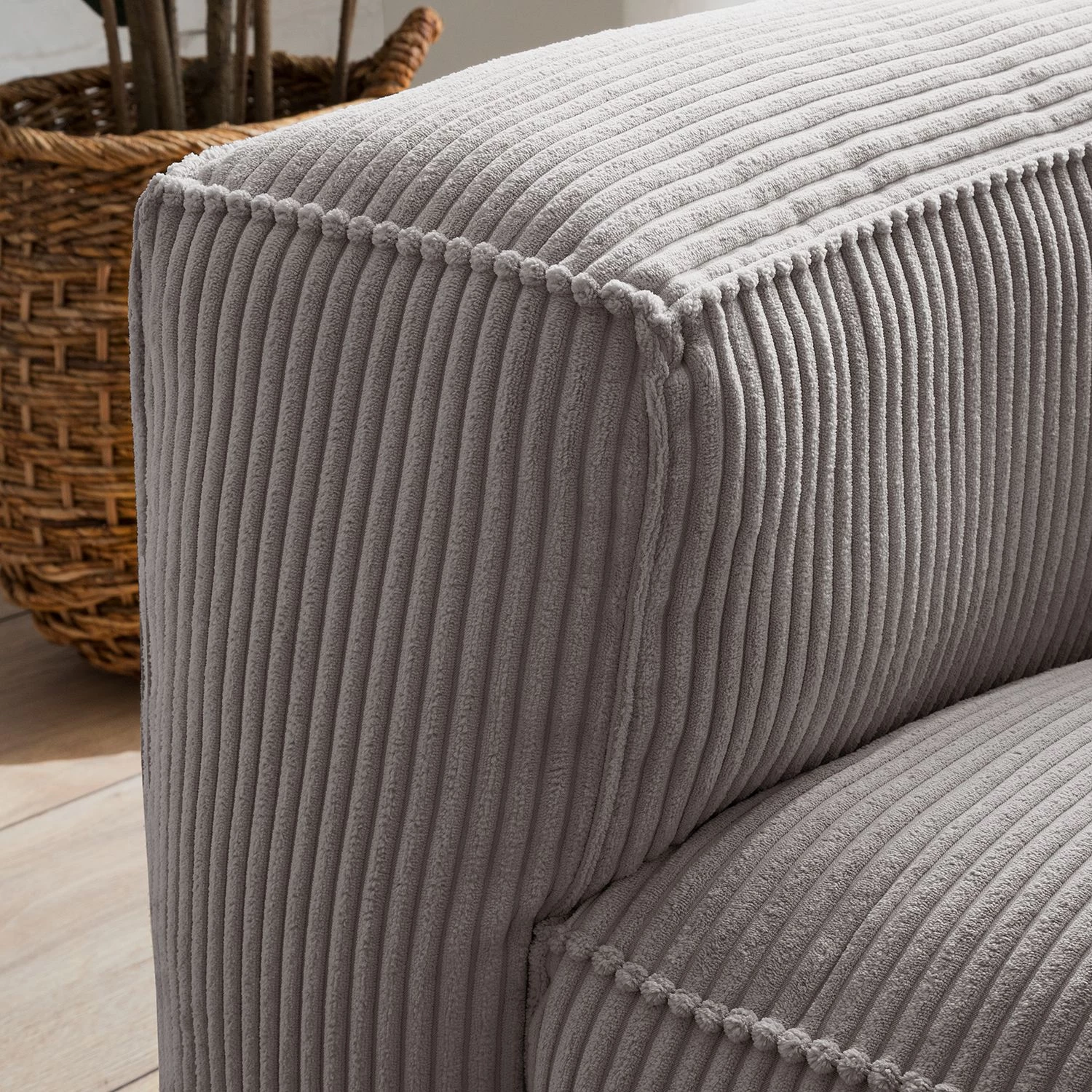 Ars Natura Ensemble 2 éléments LORALAI - Velours côtelé Lola: Gris clair – Image 19