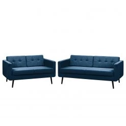 Norrwood Ensemble de canapés Croom I (3-2) - Microfibre - Velours Krysia: Pétrole