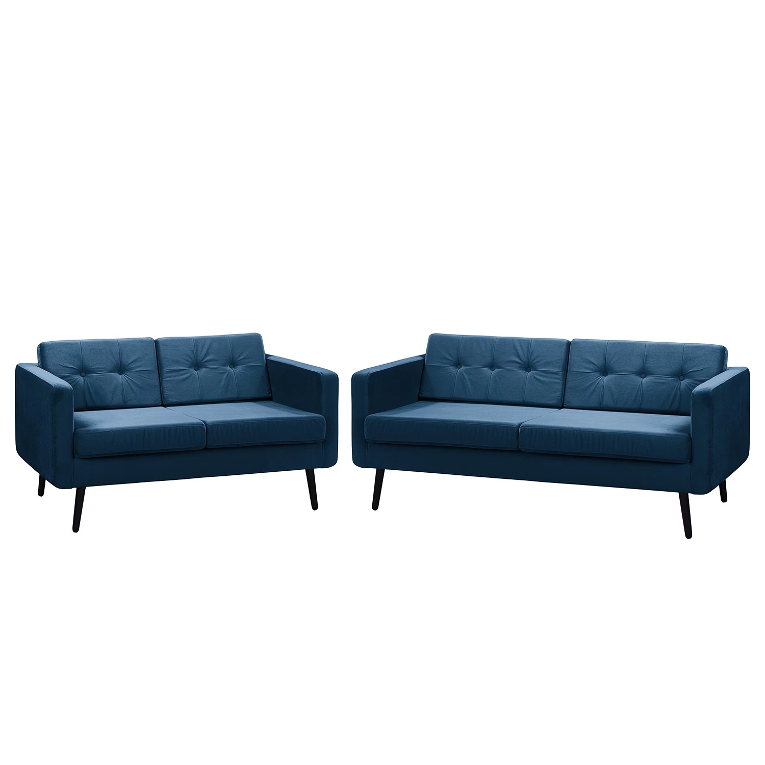 Norrwood Ensemble de canapés Croom I (3-2) - Microfibre - Velours Krysia: Pétrole