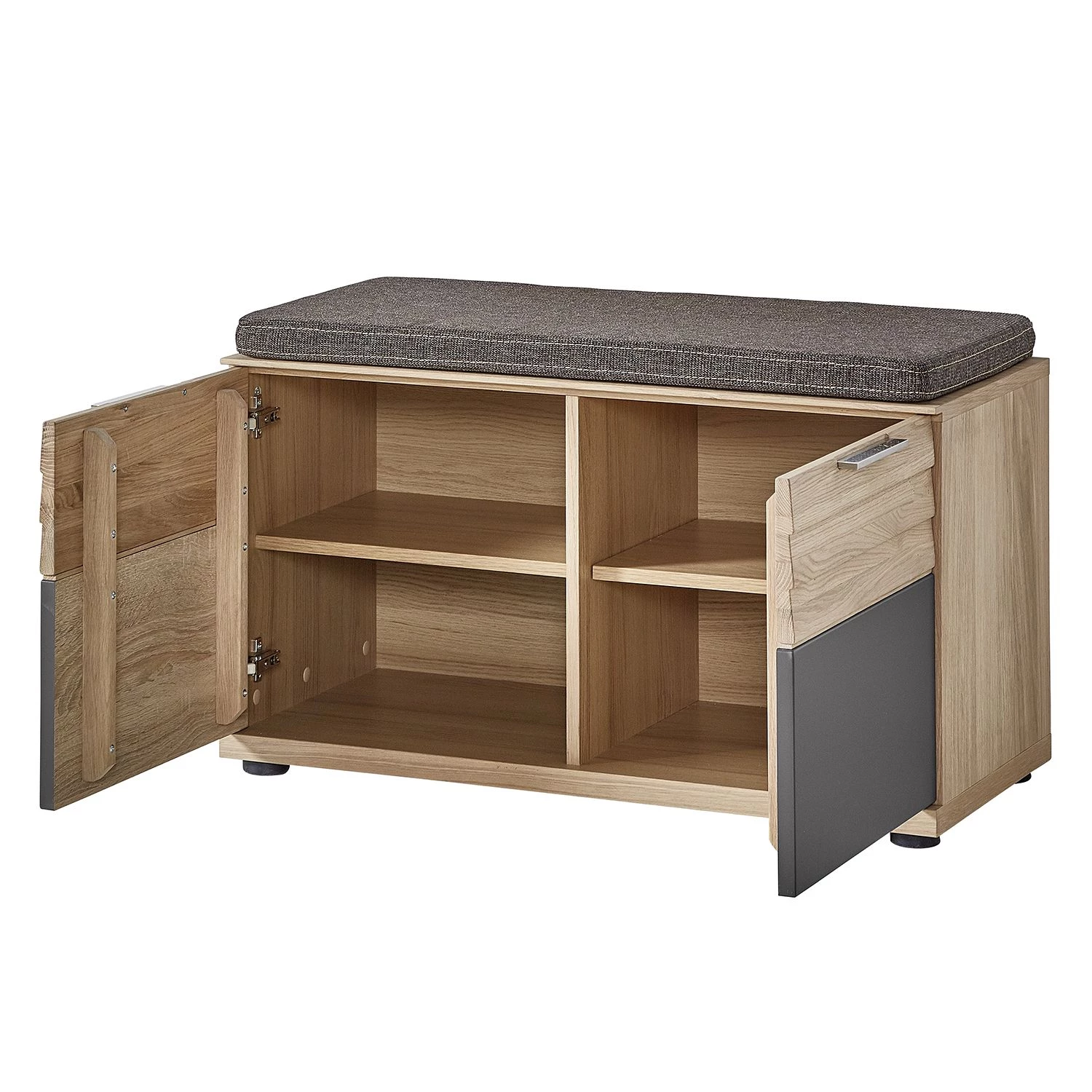 Naturoo Ensemble d’entrée Jorvi I (5 éléments) - Partiellement en chêne sauvage massif / Tissu - Chêne sauvage / Gris foncé – Image 11