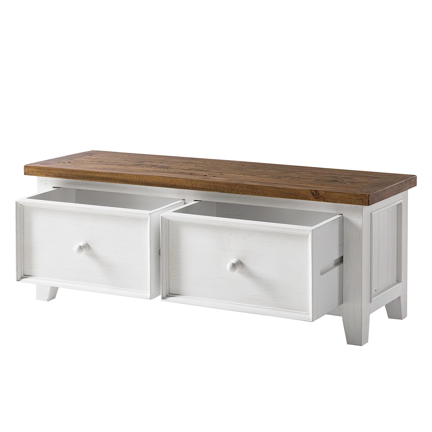 Maison Belfort Ensemble d’entrée Balignton I (3 élém.) - Pin massif / Métal - Pin / Blanc – Image 3