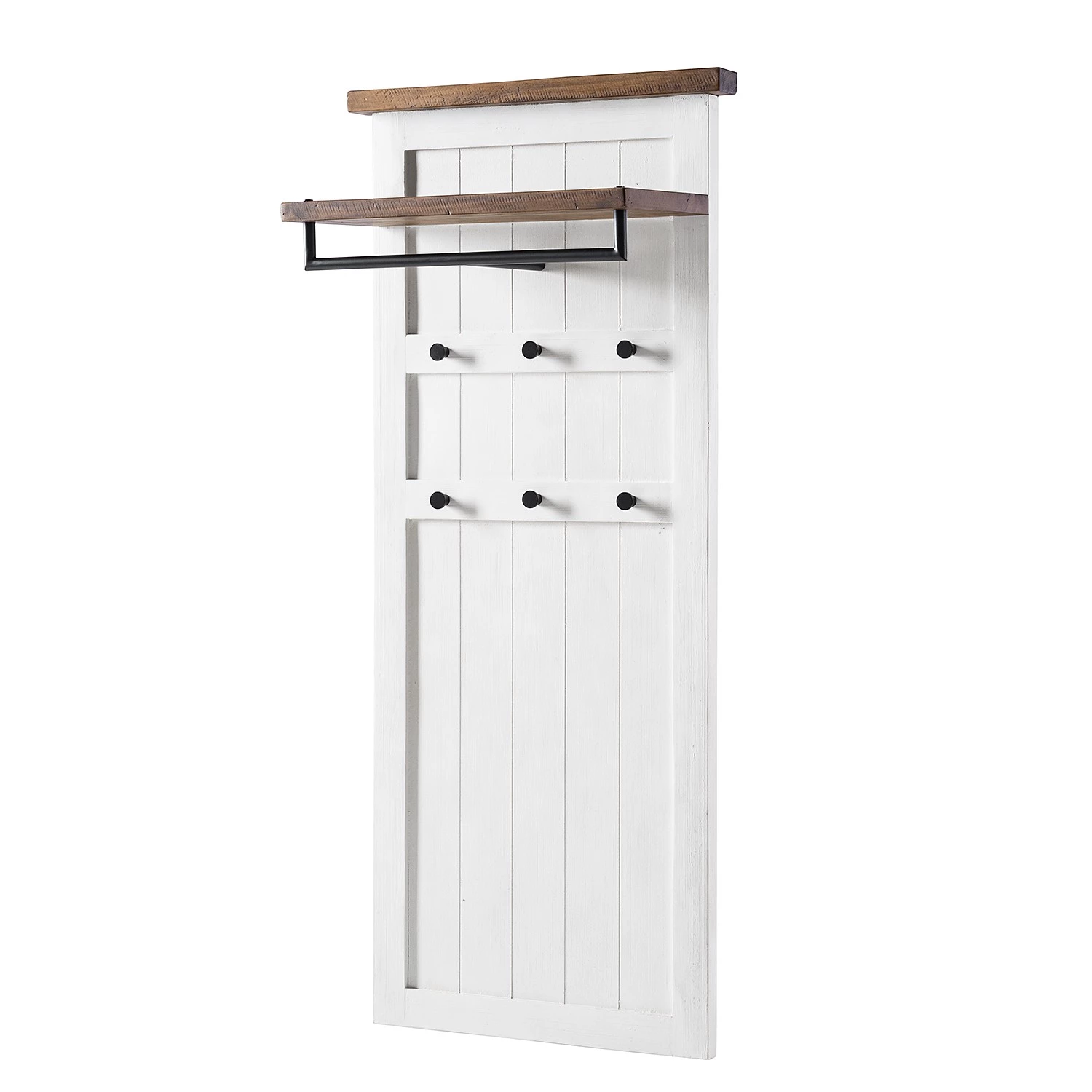 Maison Belfort Ensemble d’entrée Balignton II (4 élém.) - Pin massif / Métal - Pin / Blanc – Image 5