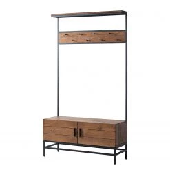 Ars manufacti Porte-manteaux Grasby - Pin massif / Métal - Pin / Noir