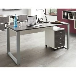 Germania Ensemble de bureau Altino II (2 élém.) - Basalte / Blanc