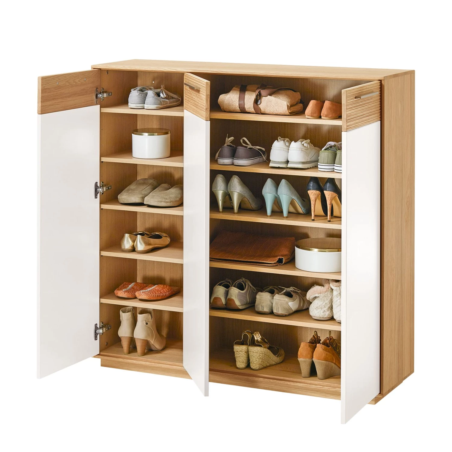 Voss Ensemble d’entrée Loveno II (3 éléments) - Partiellement en chêne massif / Métal - Blanc – Image 5