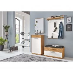 Voss Ensemble d’entrée Loca I (4 éléments) - Partiellement en chêne massif / Métal - Blanc
