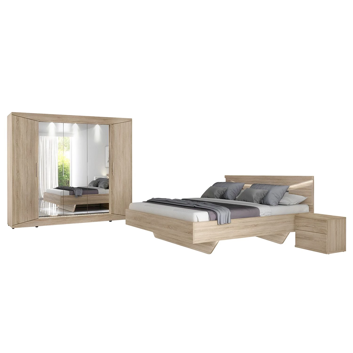 Loftscape Chambre Vinstra (4 éléments) - Marron – Image 2