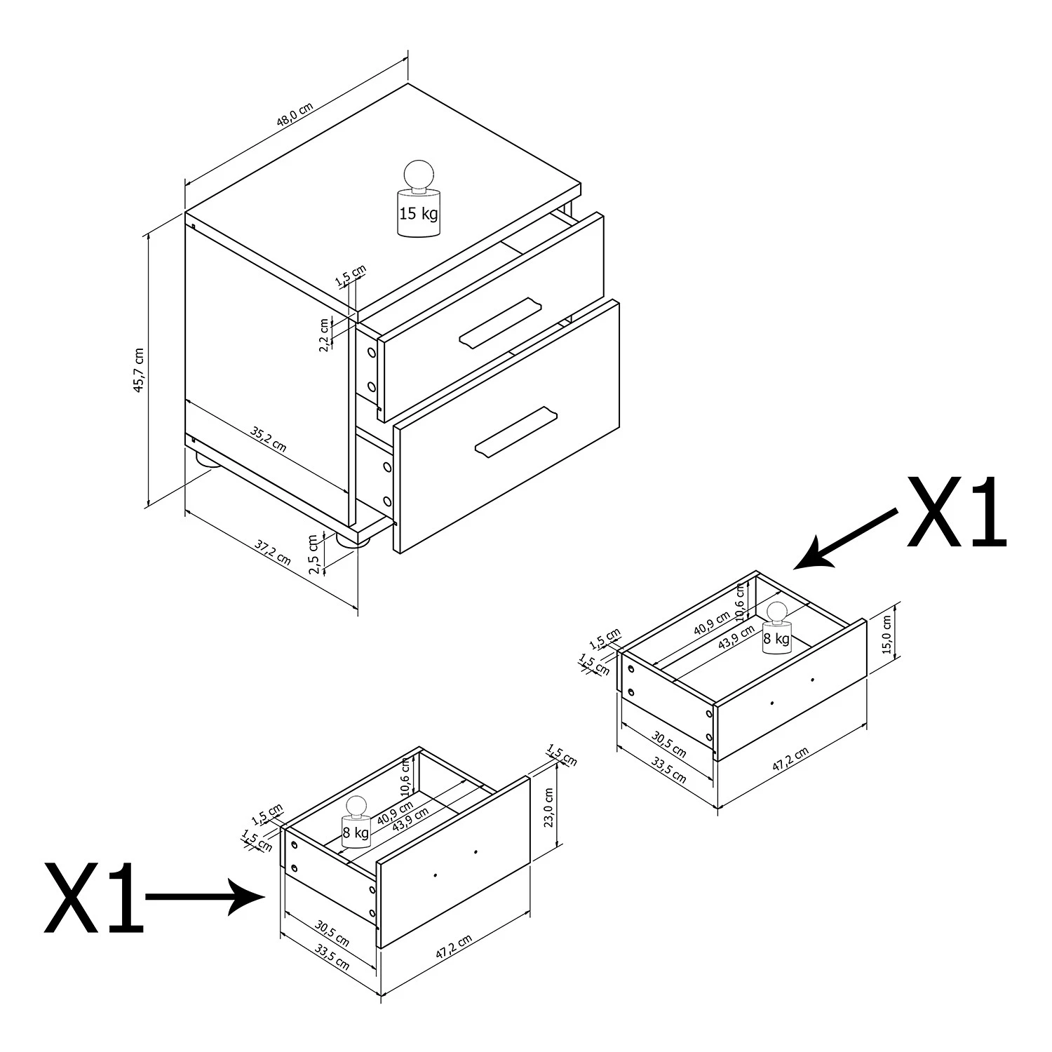 Loftscape Chambre Vinstra (4 éléments) - Marron – Image 17