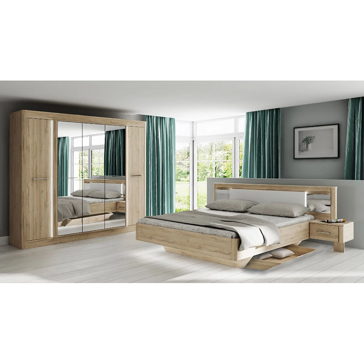 Loftscape Chambre Tromoy (4 éléments) - Marron