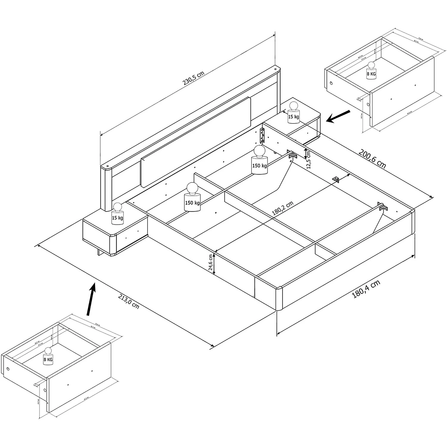 Loftscape Chambre Tromoy (4 éléments) - Marron – Image 12