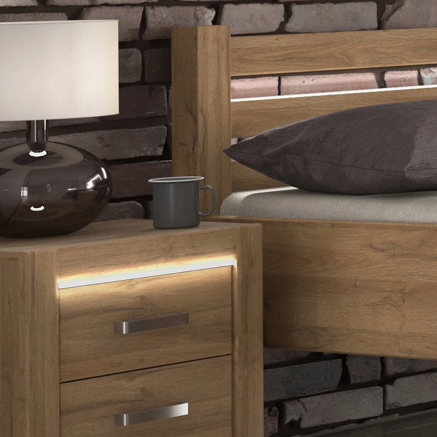 Loftscape Chambre Skalavik (4 éléments) - Marron – Image 10