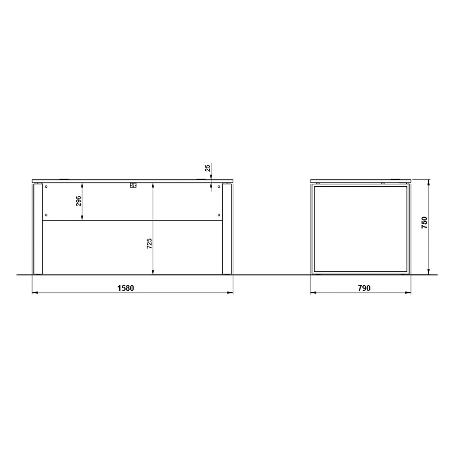 Germania Ensemble de bureau Lioni II (4 éléments) - Imitation chêne de Navarre / Blanc – Image 15