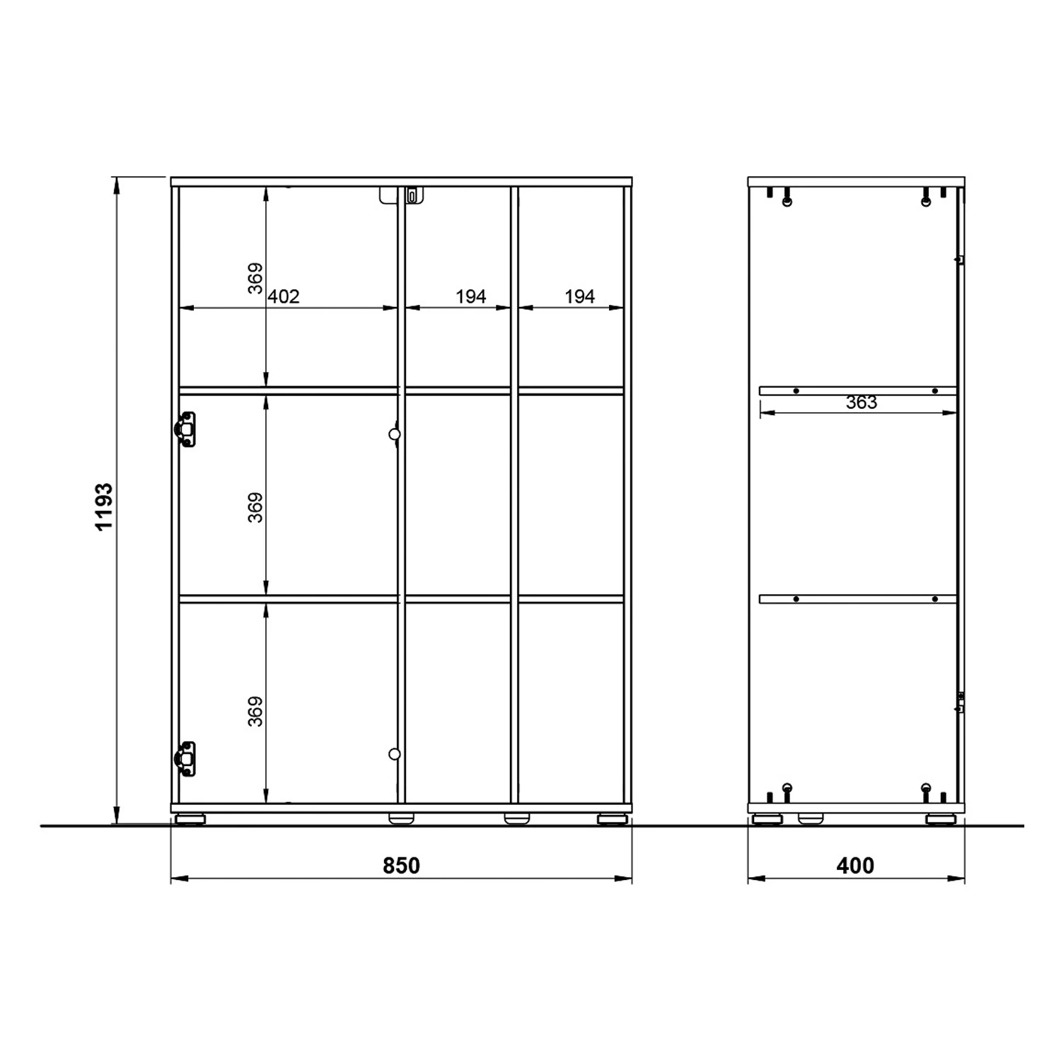 Germania Ensemble de bureau Lioni I (3 éléments) - Imitation chêne de Navarre / Blanc – Image 12