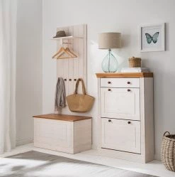 Maison Belfort Ensemble entrée Lillehammer III (3 él.) - Pin massif - Pin blanc / Pin couleur miel