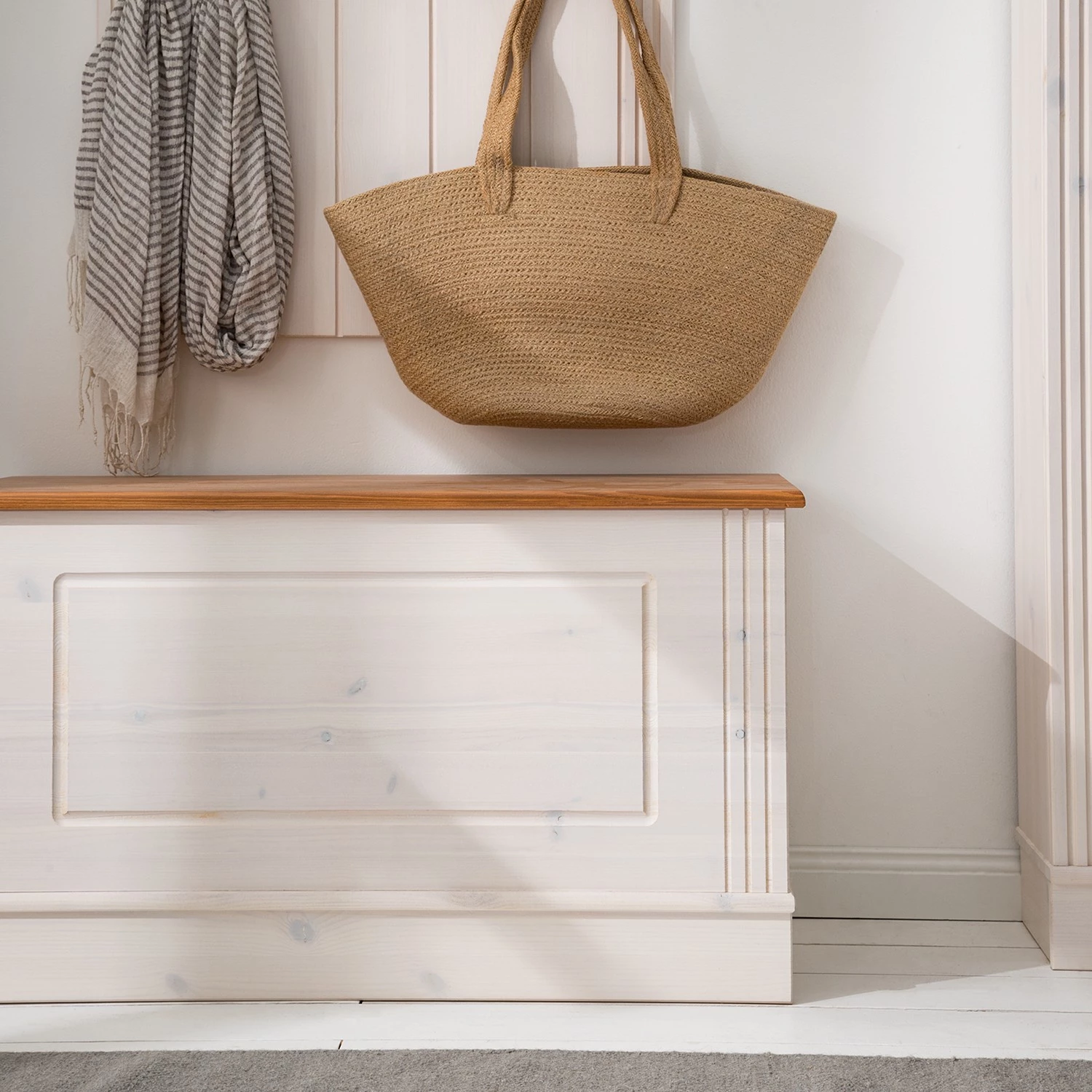 Maison Belfort Ensemble entrée Lillehammer III (3 él.) - Pin massif - Pin blanc / Pin couleur miel – Image 13