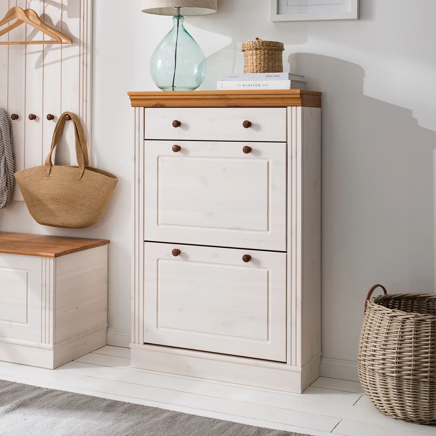 Maison Belfort Ensemble entrée Lillehammer III (3 él.) - Pin massif - Pin blanc / Pin couleur miel – Image 17