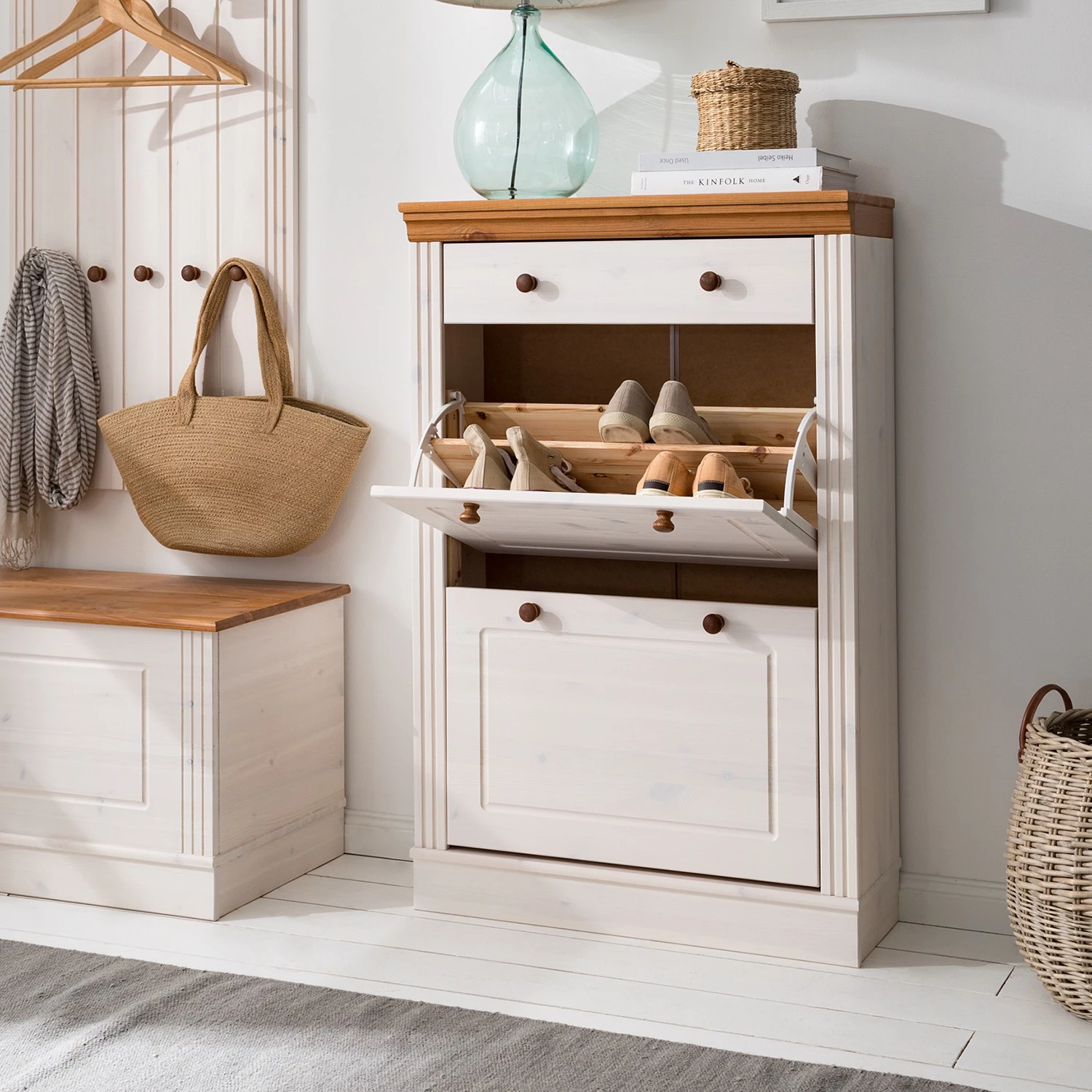 Maison Belfort Ensemble entrée Lillehammer III (3 él.) - Pin massif - Pin blanc / Pin couleur miel – Image 18