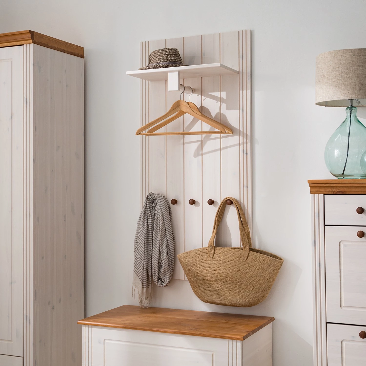 Maison Belfort Ensemble entrée Lillehammer III (3 él.) - Pin massif - Pin blanc / Pin couleur miel – Image 23