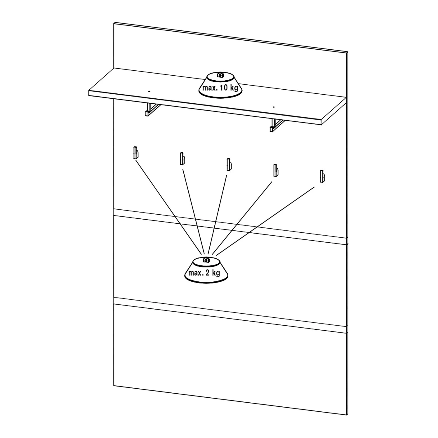 Germania Ensemble d’entrée Lisbonne II (5 élém.) - Imitation chêne de Navarra – Image 18