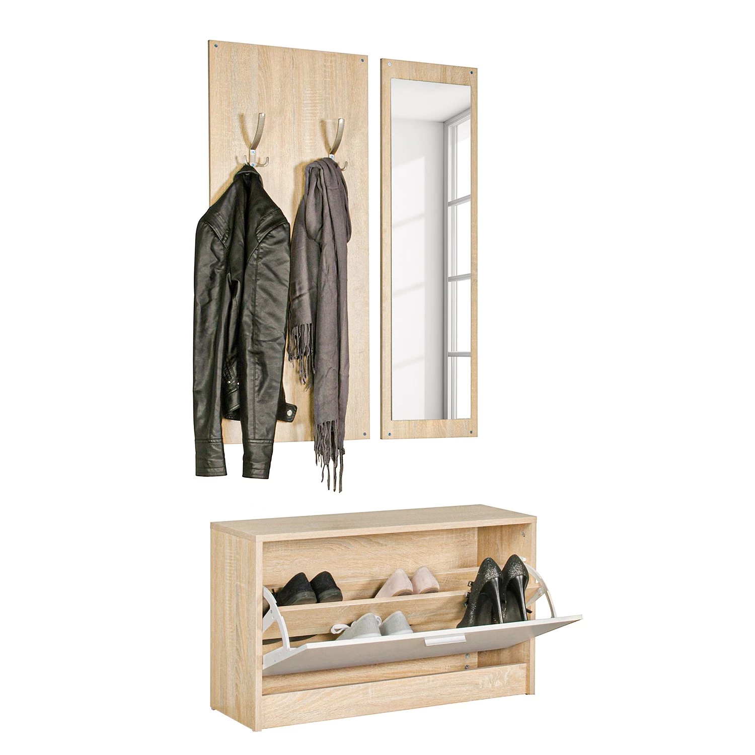 Mooved Ensemble d’entrée Lowrys - Blanc / Imitation chêne de Sonoma – Image 5