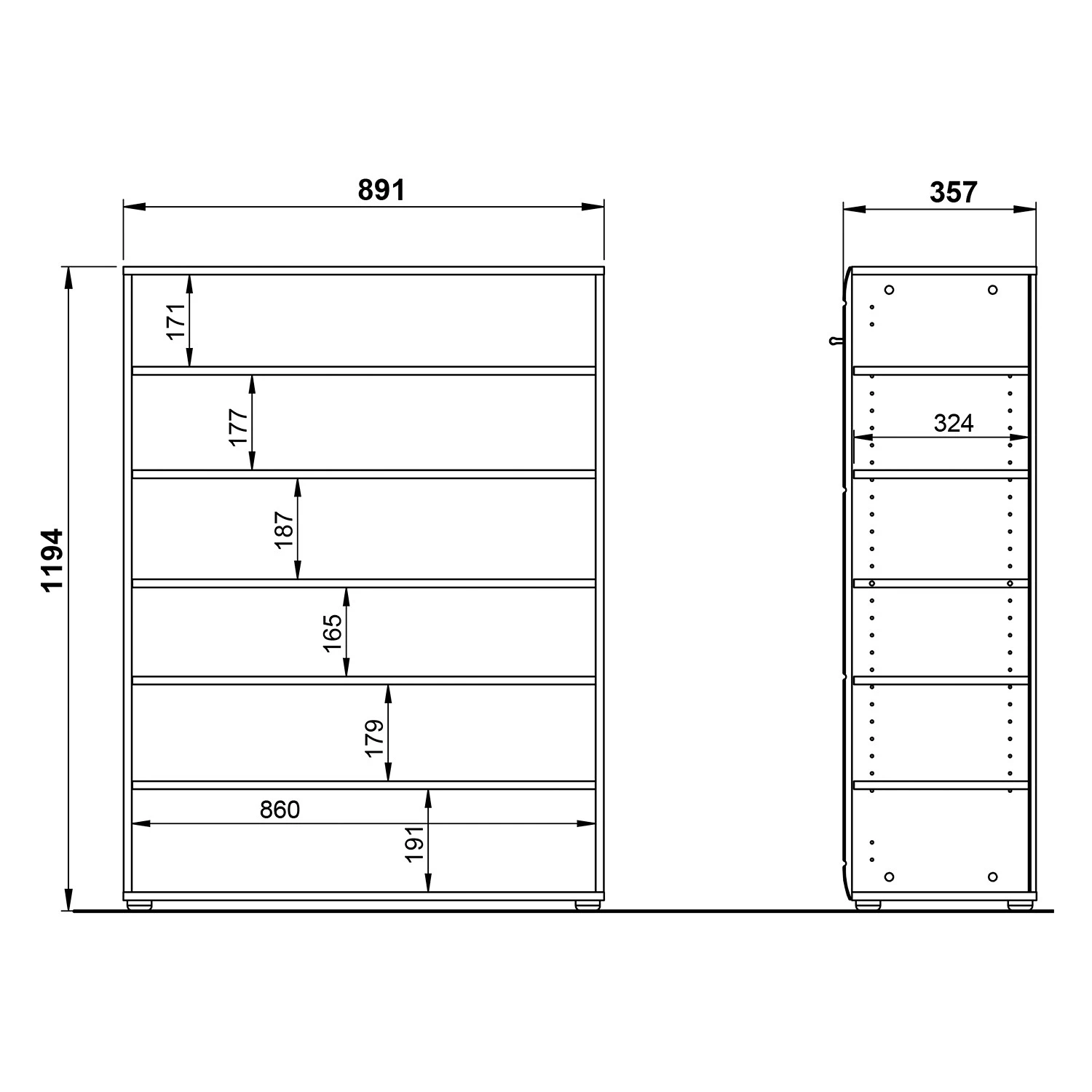Germania Ensemble d’entrée Adana VII (4 élém.) - Blanc brillant / Blanc mat – Image 13