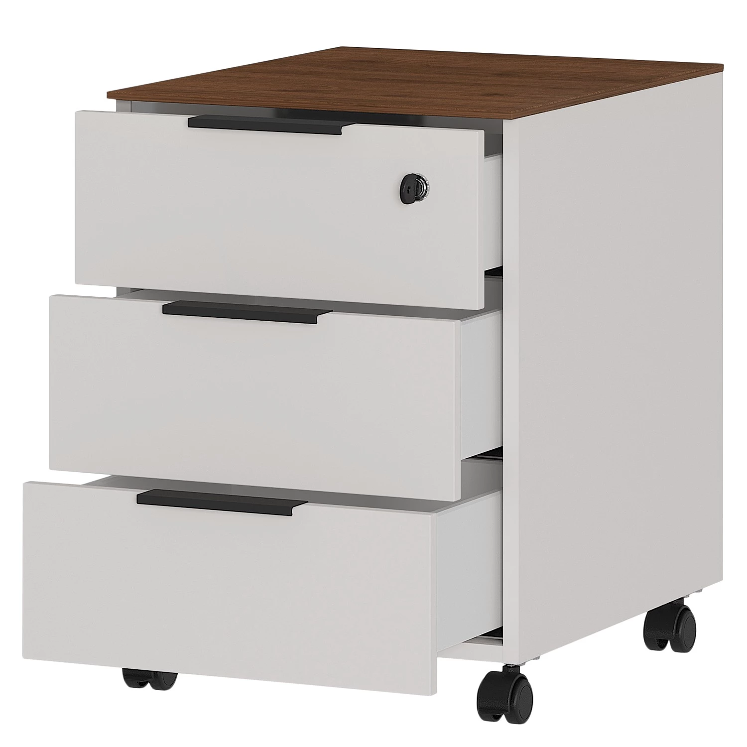 Germania Ensemble de bureau Ancona II (2 élém.) - Métal - Cachemire / Imitation noyer – Image 5