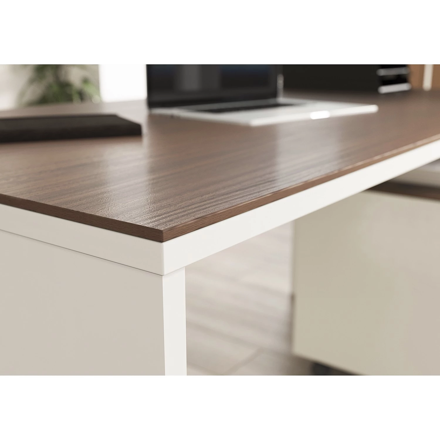 Germania Ensemble de bureau Ancona II (2 élém.) - Métal - Cachemire / Imitation noyer – Image 6