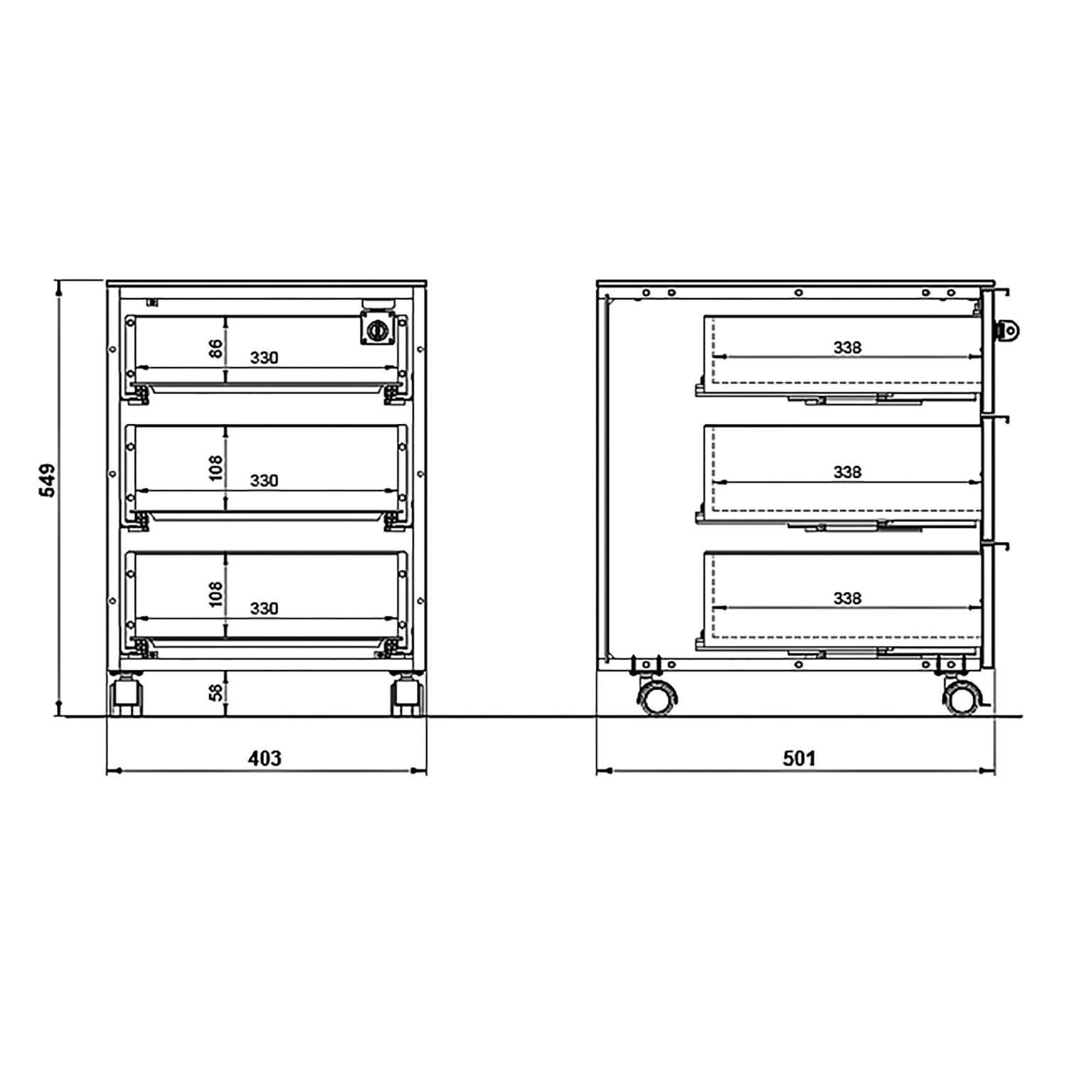 Germania Ensemble de bureau Ancona II (2 élém.) - Métal - Cachemire / Imitation noyer – Image 9