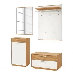 Voss Ensemble d’entrée Loveno I (4 éléments) - Placage en bois véritable - Blanc