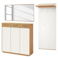 Voss Ensemble d’entrée Loveno II (3 éléments) - Placage en bois véritable - Blanc