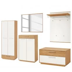 Voss Ensemble d’entrée Loveno IV (5 éléments) - Placage en bois véritable - Blanc