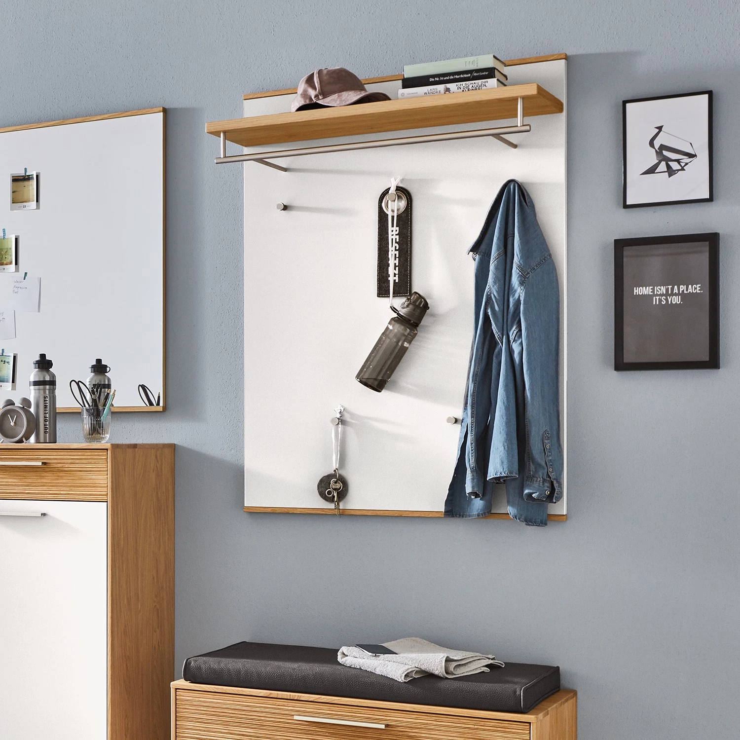 Voss Ensemble d’entrée Loveno V (5 éléments) - Placage en bois véritable - Blanc – Image 7