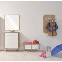 Studio Copenhagen Ensemble d’entrée Loca II (4 éléments) - Partiellement en chêne sauvage massif - Blanc / Chêne