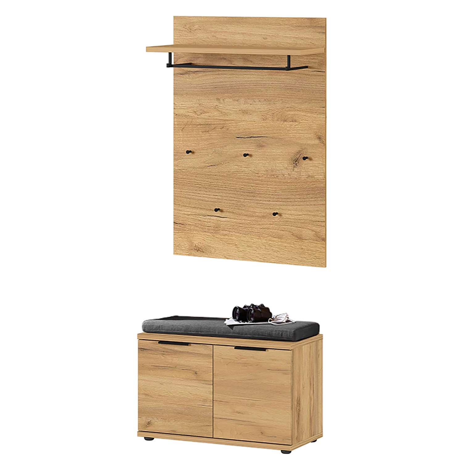 Germania Ensemble d’entrée Fremont III (2 élém.) - Imitation chêne de Navarre / Noir – Image 3