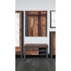 Red Living Ensemble d’entrée Blackpool III (2 él.) - Imitation bois recyclé / Gris