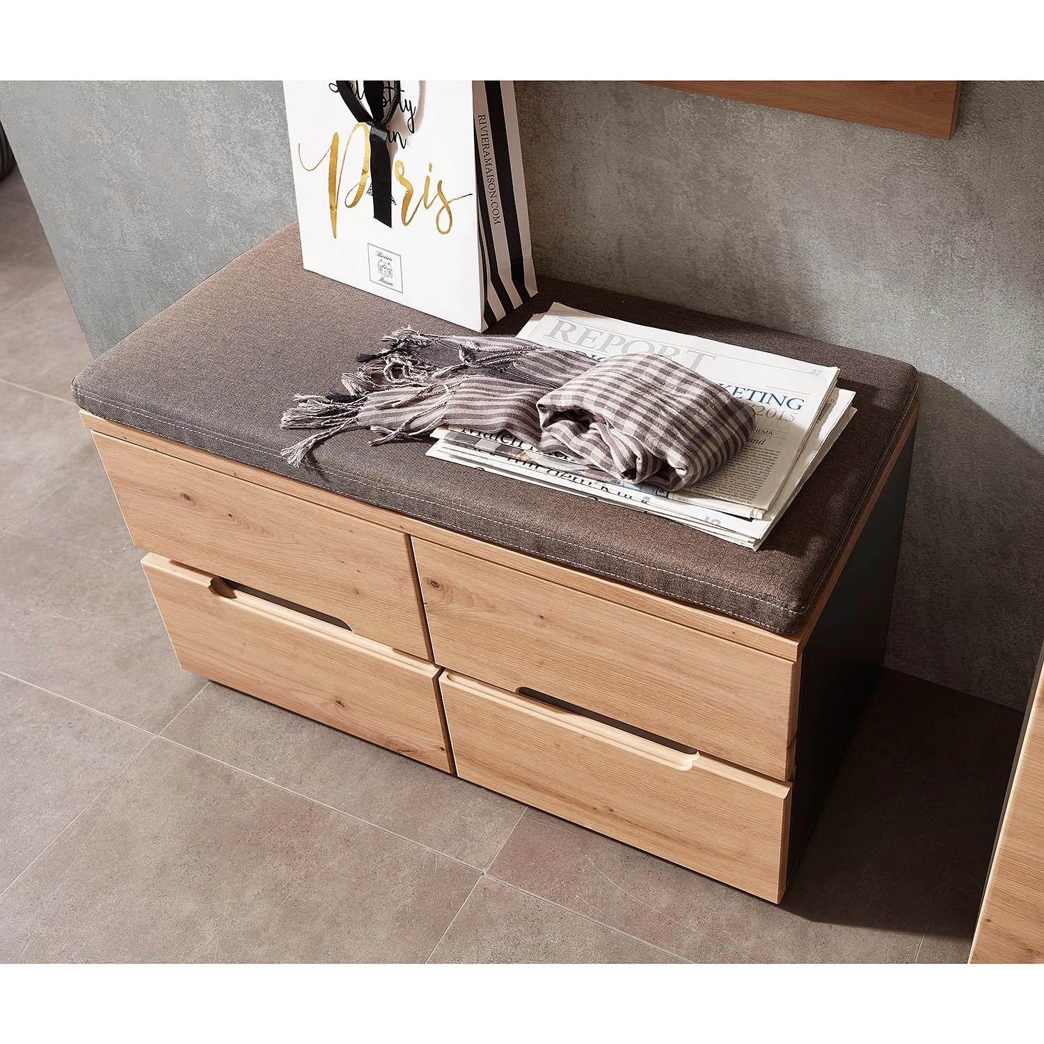 Loftscape Ensemble d’entrée Moosic III (2 élém.) - Imitation chêne artisan / Graphite – Image 9