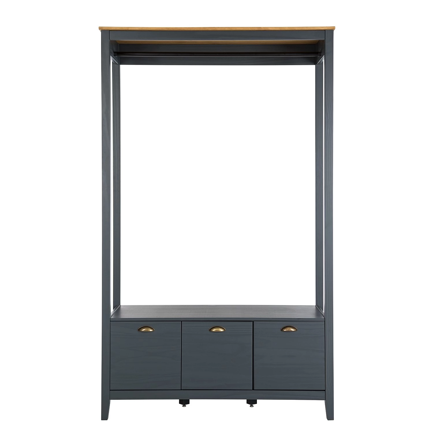 Maison Belfort Ensemble d’entrée compact Rivery - Pin massif - Anthracite – Image 4