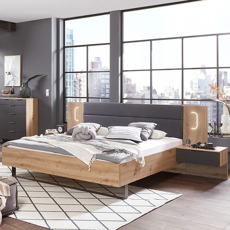 Fresh to go Lit futon et chevets Shanghai (3 élém.) - 180 x 200cm