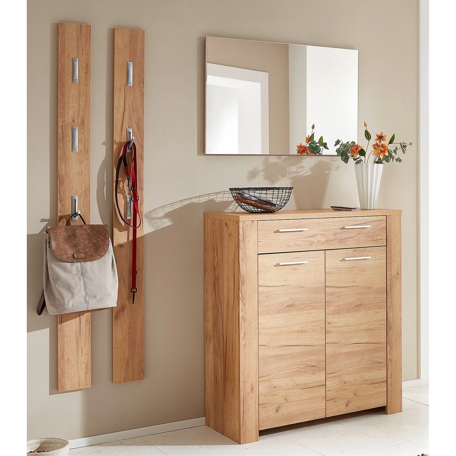 Germania Ensemble d’entrée Castera II (4 élém.) - Imitation chêne de Navarre / Argenté