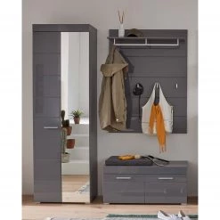 Trendteam Ensemble d’entrée Amanda V (3 élém.) - Gris brillant