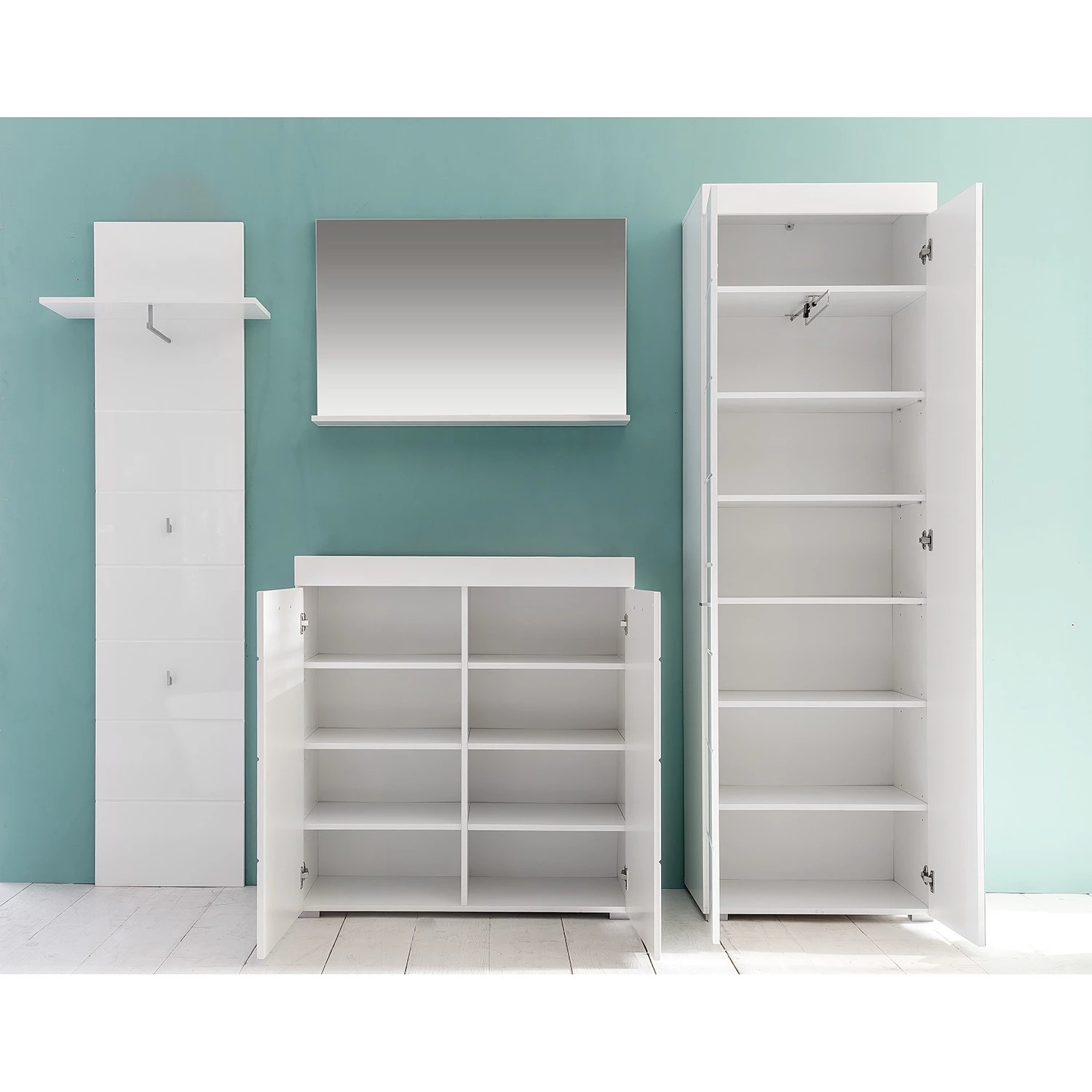 Loftscape Ensemble d’entrée Amanda III (4 élém.) - Blanc brillant – Image 3