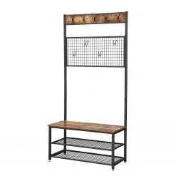 Loftscape Porte-manteaux Welford I - Métal - Noir / Marron