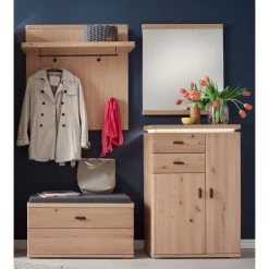 Naturoo Ensemble dâentrĂ©e Ellinwood I (4 Ă©lĂ©m.) - Placage en bois vĂ©ritable / MĂ©tal - ChĂȘne / Anthracite