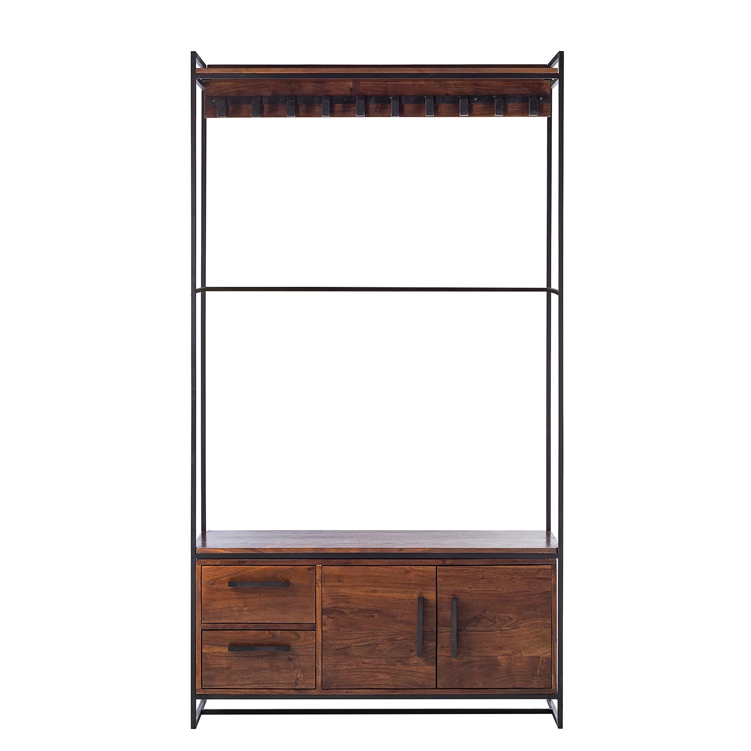 Ars manufacti Vestiaire d’entrée Woodson I - Acacia massif / Fer - Acacia brun – Image 3