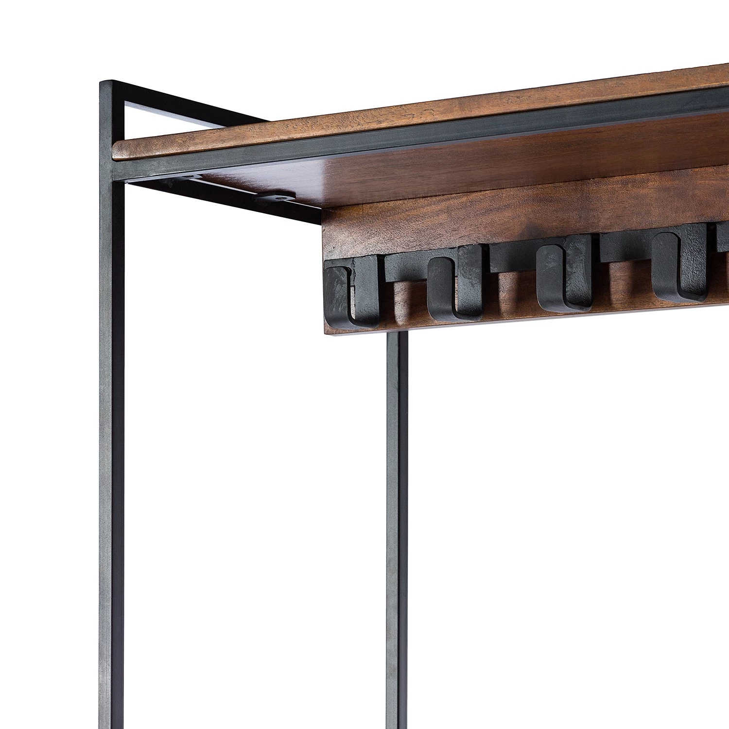 Ars manufacti Vestiaire d’entrée Woodson I - Acacia massif / Fer - Acacia brun – Image 7