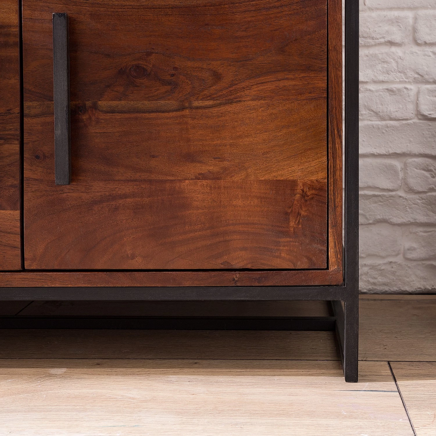 Ars manufacti Vestiaire d’entrée Woodson I - Acacia massif / Fer - Acacia brun – Image 10