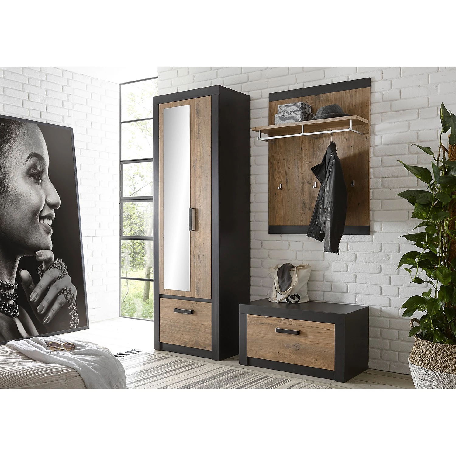 Red Living Ensemble de vestibule Bozel II (3 élém.) – Image 2