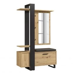 Red Living Ensemble d’entrée compact Hondo - Imitation chêne artisan / Noir