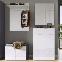 Germania Ensemble d’entrée Rimini II (4 éléments) - Verre - Blanc / Graphite